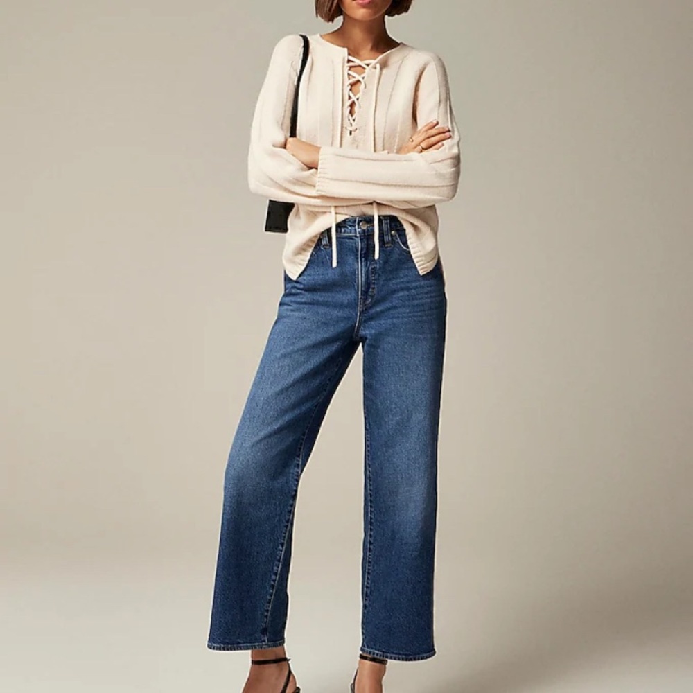J. Crew Wide Leg Blue Jeans